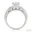 Round Shape Semi-Mount Diamond Engagement Ring