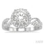 Round Shape Semi-Mount Halo Diamond Engagement Ring