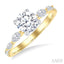 Round Shape Semi-Mount Diamond Engagement Ring