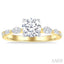 Round Shape Semi-Mount Diamond Engagement Ring