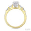 Round Shape Semi-Mount Diamond Engagement Ring