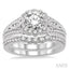 Round Shape Diamond Flower Wedding Set