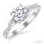 Round Shape Semi-Mount Diamond Engagement Ring