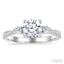 Round Shape Semi-Mount Diamond Engagement Ring