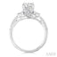 Round Shape Semi-Mount Diamond Engagement Ring