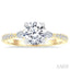 Round Shape Semi-Mount Diamond Engagement Ring