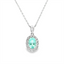 GIA Certified Paraiba Tourmaline & Diamond Halo Pendant