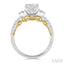 Cushion Shape Semi-Mount Diamond Engagement Ring