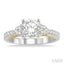 Round Shape Semi-Mount Diamond Engagement Ring