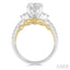 Round Shape Semi-Mount Diamond Engagement Ring