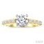 Round Shape Semi-Mount Diamond Engagement Ring