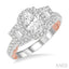 Oval Shape Semi-Mount Halo Diamond Engagement Ring