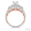 Oval Shape Semi-Mount Halo Diamond Engagement Ring