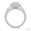 Oval Shape Semi-Mount Halo Diamond Engagement Ring