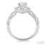 Round Shape Halo Diamond Engagement Ring