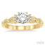 Round Shape Semi-Mount Diamond Engagement Ring