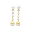 South Sea Pearl & Citrine Drop Earrings