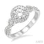 Round Shape Halo Diamond Engagement Ring