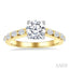 Round Shape Semi-Mount Diamond Engagement Ring