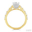 Round Shape Semi-Mount Diamond Engagement Ring
