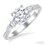 Round Shape Semi-Mount Diamond Engagement Ring