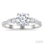Round Shape Semi-Mount Diamond Engagement Ring