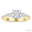 Round Shape Semi-Mount Diamond Engagement Ring
