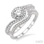 Round Shape Halo Diamond Wedding Set