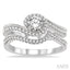Round Shape Halo Diamond Wedding Set