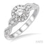 Round Shape Halo Diamond Engagement Ring