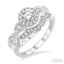 Round Shape Halo Diamond Wedding Set