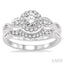 Round Shape Halo Diamond Wedding Set