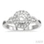 Round Shape Semi-Mount Halo Diamond Engagement Ring