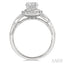 Round Shape Semi-Mount Halo Diamond Engagement Ring