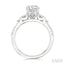 Round Shape Semi-Mount Diamond Engagement Ring