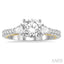Round Shape Semi-Mount Diamond Engagement Ring
