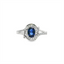 Sapphire & Diamond Halo Ring