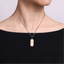 Diamond Medallion Pendant with Paperclip Chain