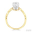 Round Shape Semi-Mount Diamond Engagement Ring