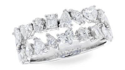 Mixed Shape Diamond Stackable Ring