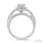 Princess Shape Halo Diamond Engagement Ring