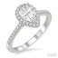 Pear Shape Halo Diamond Engagement Ring