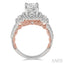 Cushion Shape Semi-Mount Halo Diamond Engagement Ring