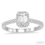 Emerald Shape Halo Diamond Engagement Ring