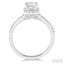 Emerald Shape Halo Diamond Engagement Ring
