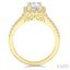 Emerald Shape Semi-Mount Halo Diamond Engagement Ring