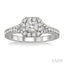 Princess Shape Halo Diamond Engagement Ring