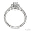 Princess Shape Halo Diamond Engagement Ring