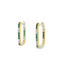 Inside-Out Emerald & Diamond Hoop Earrings