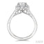 Round Shape Semi-Mount Halo Diamond Engagement Ring